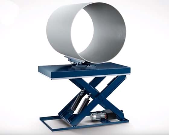 translyft scissor lift table with coil on top